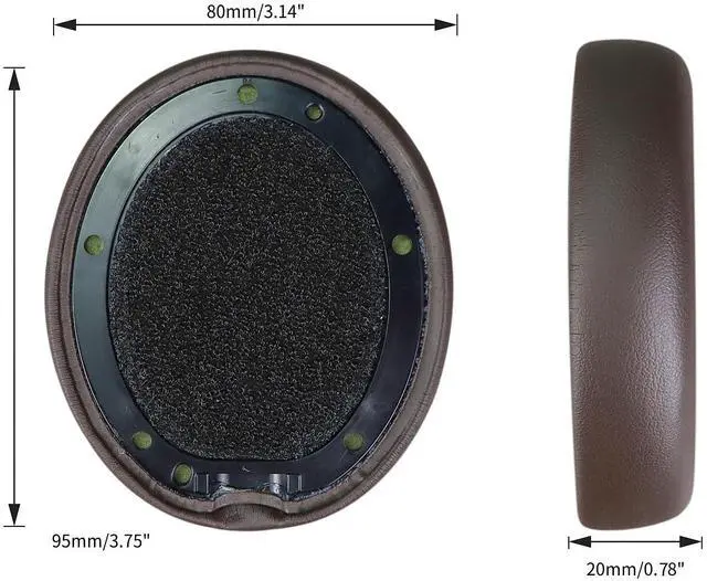 Alt view image 3 of 5 - MOLGRIA Ear Pads Cushion, Replacement Earpads for Beats Studio Pro Headphone Soft Protein Leather Earpad Cushion(Deep Brown)
