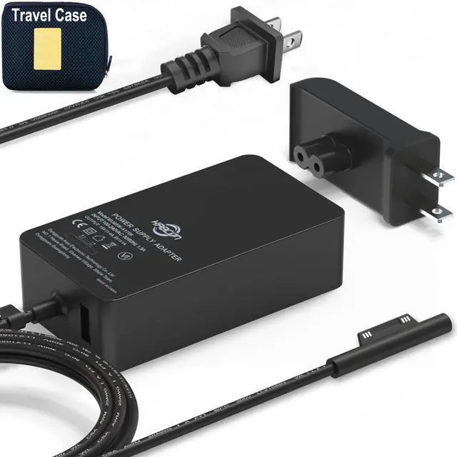 Main image of 65W Surface Pro Laptop Charger for Microsoft Surface Pro 10 9 8 7+ X 7 6 5 4 3, Windows Surface Laptop 7 6 5 Studio 4 Go 3 2, Surface Go Tablet, Surface Book 2 1, Support 44W 36W, 10.1FT, Travel Case
