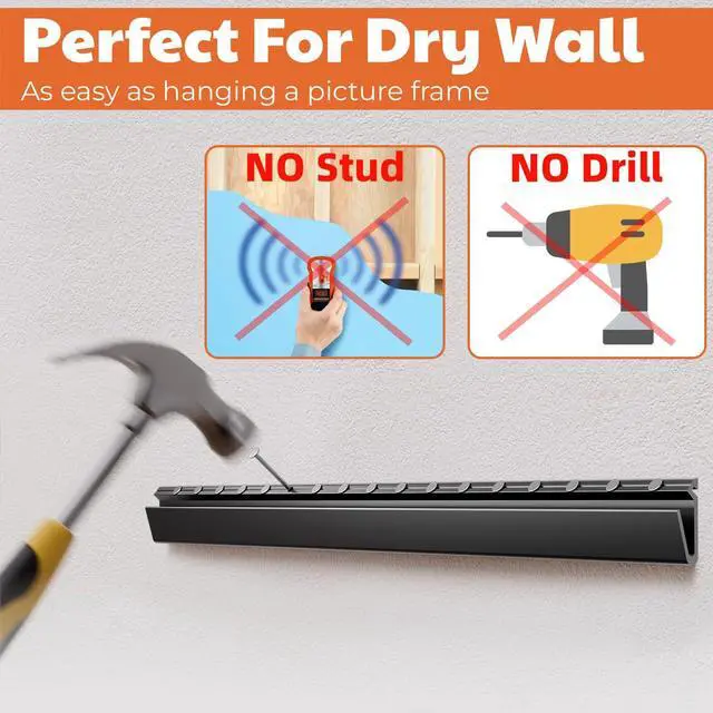 Alt view image 3 of 5 - Fulifix Studless Drywall TV Mount, 3 Pack No Drill TV Wall Bracket for 32-75 Inch TVs, No Stud TVs Wall Mount Max VESA 600x400mm, up to 150 lbs, Easy to Install with Include Hardware Levels