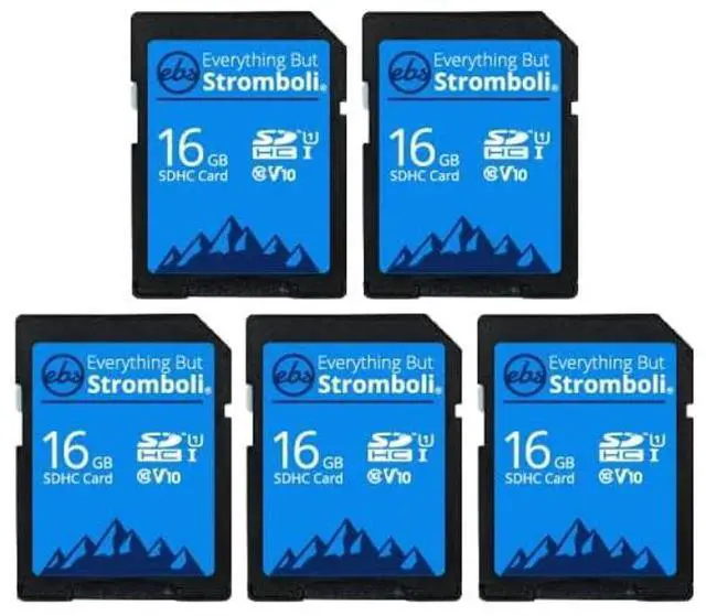 Alt view image 2 of 3 - Everything But Stromboli 16GB SD Card (5 Pack) Speed Class 10 UHS-1 U1 C10 16G SDHC Memory Cards for Compatible Digital Cameras, Computer, Trail Cams