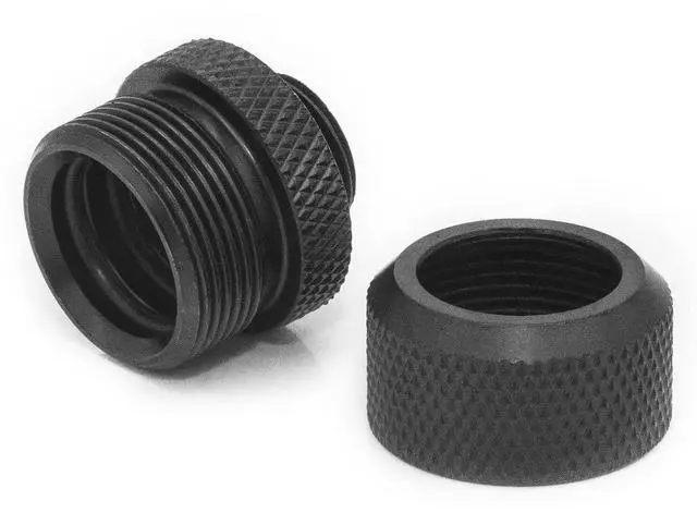 Alt view image 4 of 5 - dracaena.io 6 pack G1/4" thread to 14mm outer diameter, Hard Tubing Compression Fitting with high body design for Computer water cooling system, Black
