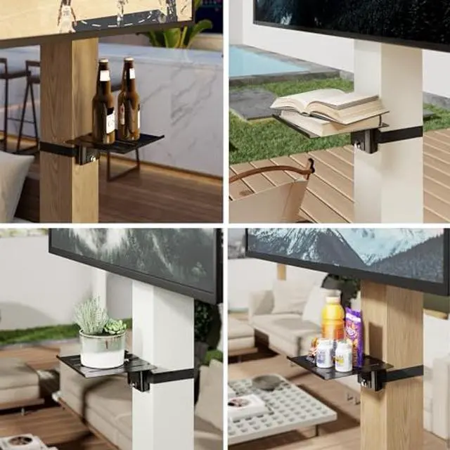 Alt view image 2 of 5 - ZeboZap ZZSLSB1001 DIY Detachable Gazebo Floating Shelf for Soundbar, Consoles | No Drilling Required | Metal Gazebo & Wooden Gazebo | Weatherproof | 7 lbs Capacity | Fits 3-in to 16-in Pole