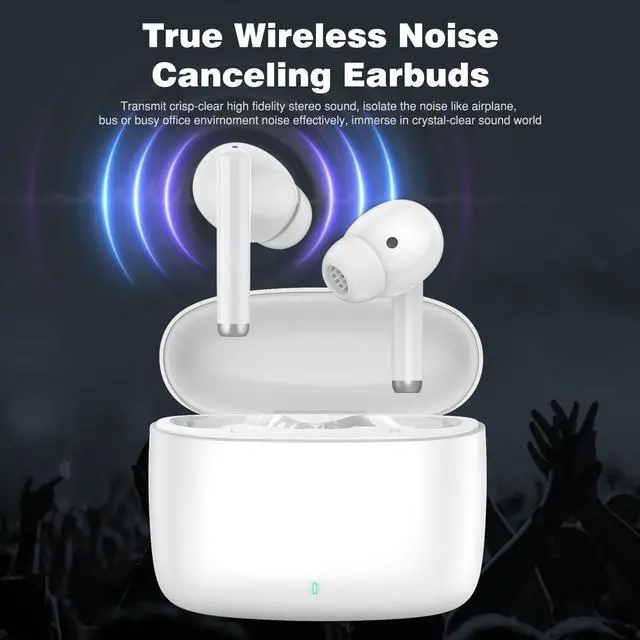 Alt view image 2 of 5 - Bluetooth 5.3 Headphones for Samsung S24 S23 Ultra S22 S21 A55 A54 iPhone 16 15 Pro, True Wireless Bluetooth Ear Buds Noise Canceling in-Ear Earbuds, HD Mic, Deep Bass, Sweatproof