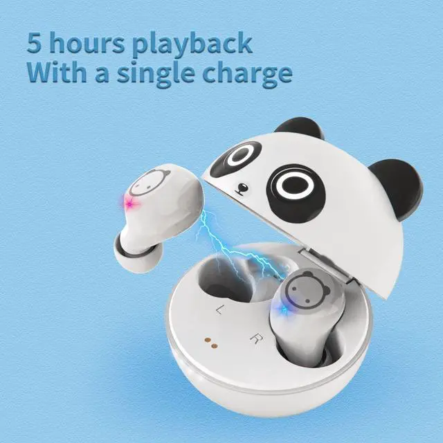 Alt view image 4 of 5 - AMAFACE Panda Bluetooth Earbuds, Wireless Earbuds with Charging Case IPX5 Waterproof Bluetooth Headphones Bass Sound Earphones with Mics Touch Control in-Ear Headset for Sports...