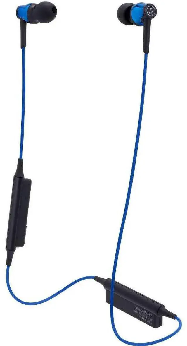 Main image of Audio-Technica ATH-CKR35BTBL Sound Reality tooth Wireless in-Ear Headphones with in-Line Mic & Control, Blue