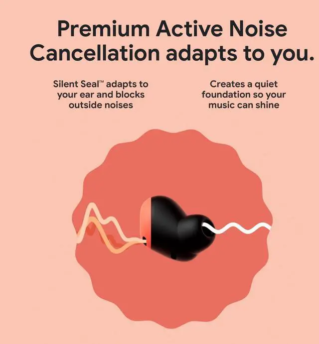 Alt view image 2 of 5 - Google Pixel Buds Pro - Noise Canceling Earbuds - Up to 31 Hour Battery Life with Charging Case- Bluetooth Headphones - Compatible with Android - Lemongrass