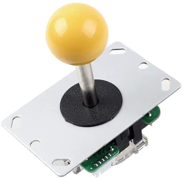 Alt view image 2 of 5 - SANWA JLF-TP-8YT Arcade Joystick (Yellow Ball Top) - Premium, High Precision, Responsive Controls, Multi-Platform Compatible - Ideal for Gaming Enthusiasts, for Arcade Jamma Game 4 & 8 Way Adjustable