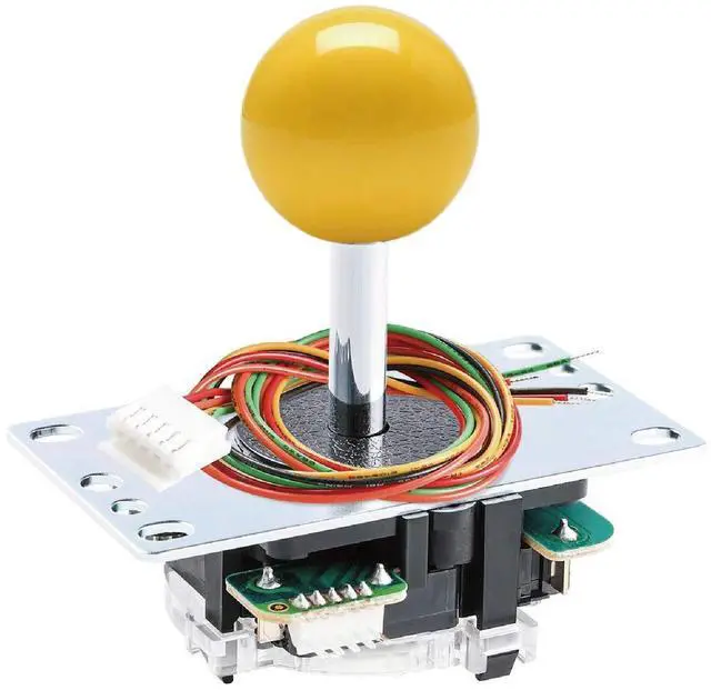 Main image of SANWA JLF-TP-8YT Arcade Joystick (Yellow Ball Top) - Premium, High Precision, Responsive Controls, Multi-Platform Compatible - Ideal for Gaming Enthusiasts, for Arcade Jamma Game 4 & 8 Way Adjustable