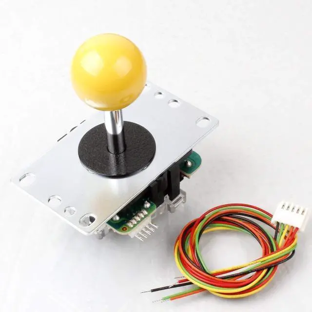 Alt view image 3 of 5 - SANWA JLF-TP-8YT Arcade Joystick (Yellow Ball Top) - Premium, High Precision, Responsive Controls, Multi-Platform Compatible - Ideal for Gaming Enthusiasts, for Arcade Jamma Game 4 & 8 Way Adjustable