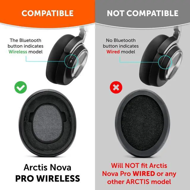 Alt view image 2 of 5 - WC Upgraded Replacement Earpads for Steelseries Arctis Nova Pro Wireless Made by Wicked Cushions | Improved Durability, Thickness, Softer Leather, and Sound Isolation | 90's White