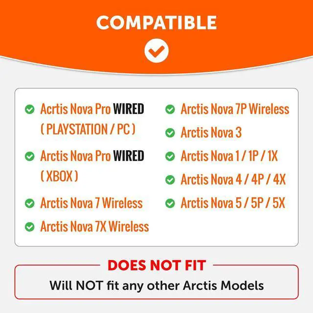 Alt view image 3 of 5 - WC Earpad and Upgraded Silicone Headband Combo for Arctis Nova Headphones | Cooling Gel Earpads & Matching Design Headband for Epic Gaming | Black