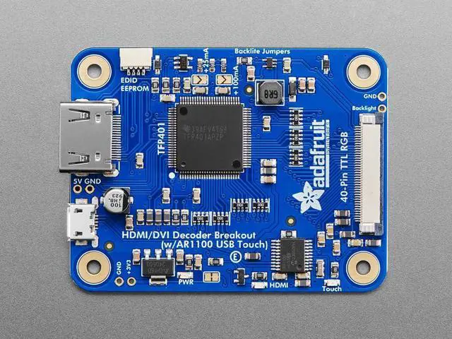 Alt view image 2 of 5 - Adafruit TFP401 HDMI/DVI Decoder to 40-Pin TTL Breakout - with Touch [ADA2219]