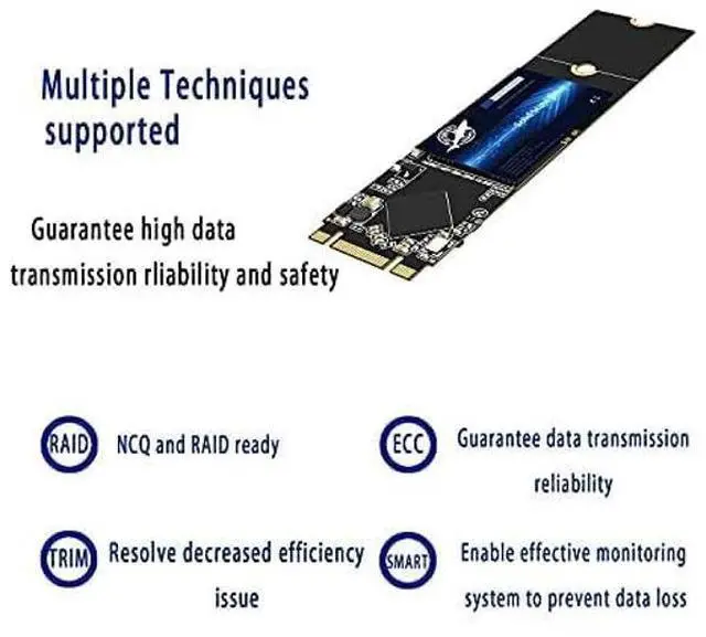 Alt view image 4 of 5 - Dogfish M.2 2280 SSD 4TB 3D NAND QLC SATA III 6 Gb/s, Unit?a stato solido interna, compatibile con PC Desktop portatili (M.2 2280 4TB)