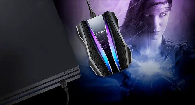 Alt view image 2 of 5 - ADATA HD770G 2TB RGB USB 3.2 IP68 Waterproof Dropproof Dustproof External HDD Black (AHD770G-2TU32G1-CBK)