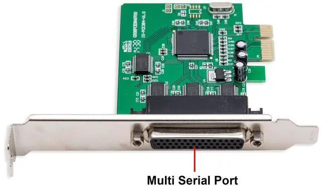 Alt view image 3 of 5 - IO Crest 4 Serial Ports PCI-e Controller Card with Fan-Out Cable and Bundled with Low Profile Bracket SI-PEX15038