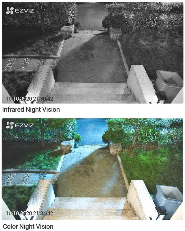Alt view image 3 of 5 - EZVIZ Outdoor Security Camera Dual Lens 1080P, Excellent Color Night Vision, Active Light & Siren Alarm with PIR Motion Detection, Weather Proof, Two-way Talk, the First Dual Lens Security Camera(C3X)