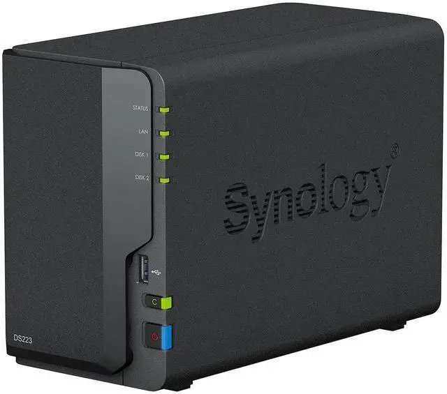Alt view image 5 of 5 - Synology DS223 Diskstation NAS (Realtek RTD1619B Quad-Core 2GB Ram 1xRJ-45 1GbE LAN-Port) 2-Bay with 2X 4TB WD Red Plus (Total 8TB)