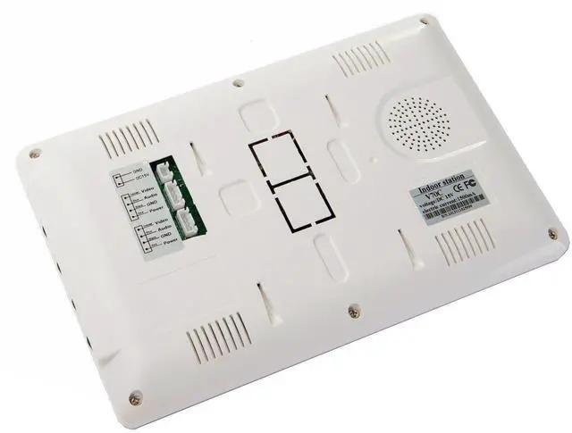 Alt view image 4 of 5 - AMOCAM 6 Units Apartment Video Intercom System, 7 inch Monitor Wired Video Door Phone Kit, Indoor Outdoor Video Doorbell, ID Keyfobs Unlock, 2 Way Audio, 6-Screen for Home Apartment