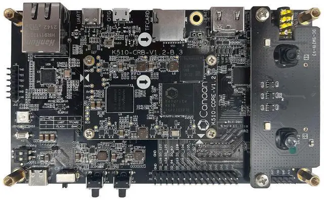 Alt view image 2 of 5 - Kendryte K510 CRB-KIT Developer Kit Based on Dual-core 64-bit RISC-V AI SoC Chip 512M LPDDR3+16GB eMMC 5.1 Storage Support Linux System for AI Deep Learning