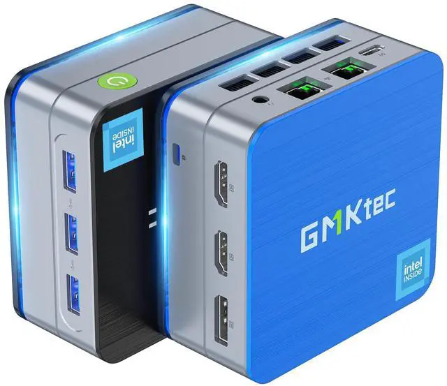 Main image of GMKtec Mini PC Intel N150(Turbo 3.6GHz) 12GB DDR5 256GB SSD Dual LAN, Desktop Mini Computer 4K Triple Display, WiFi6, BT5.2, Energy Efficient