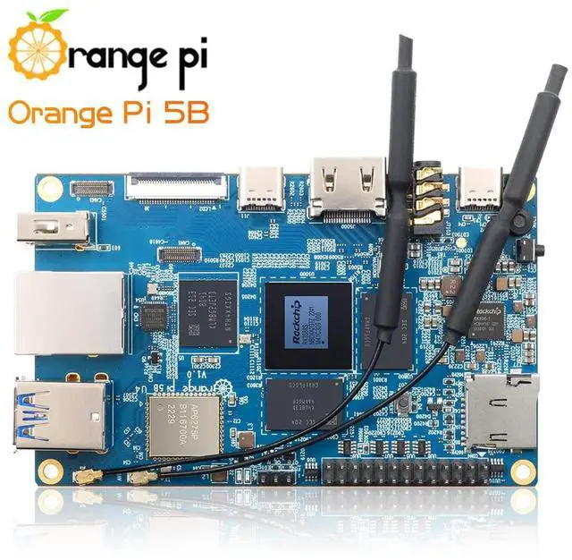 Alt view image 2 of 5 - Orange Pi 5B 16GB Rockchip RK3588S with 256GB eMMC 8 Core 64 Bit WiFi6,BT5.0 Single Board Computer, 2.4GHz Frequency Open Source Board Run Orange Pi OS,Android,Debian(Pi 5B 16G256G+5V4A TypeC Supply)