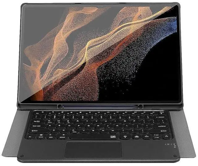 Main image of SaharaCase Protection Bluetooth Keyboard Case with TrackPad for Samsung Galaxy Tab S8 Ultra (2022) [Shockproof Bumper] Heavy Duty Rugged Protection Antislip Integrated Kickstand - Black