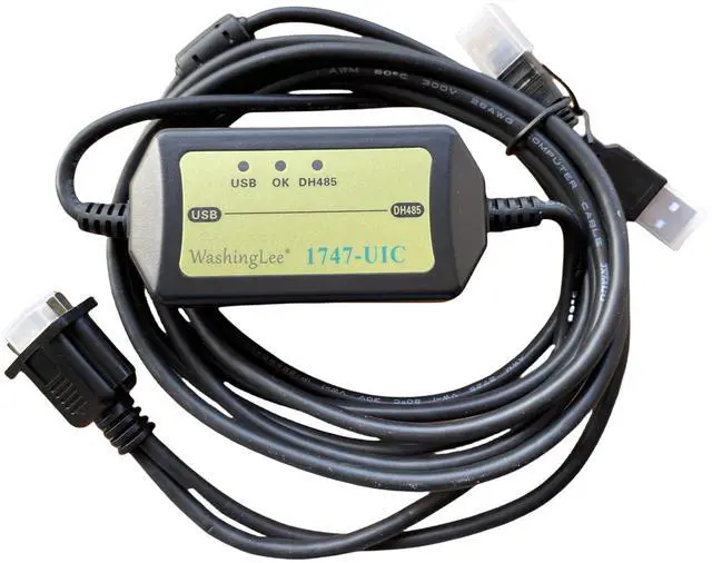 Main image of Washinglee 1747-UIC Programming Cable for AB PLC SLC5/01/02/03/05 and Micrologix 1000 Series, USB to DH485/RS485/RS232, for Allen Bradley 1747-UIC Repalcement