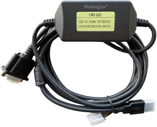 Alt view image 2 of 5 - Washinglee 1747-UIC Programming Cable for AB PLC SLC5/01/02/03/05 and Micrologix 1000 Series, USB to DH485/RS485/RS232, for Allen Bradley 1747-UIC Repalcement