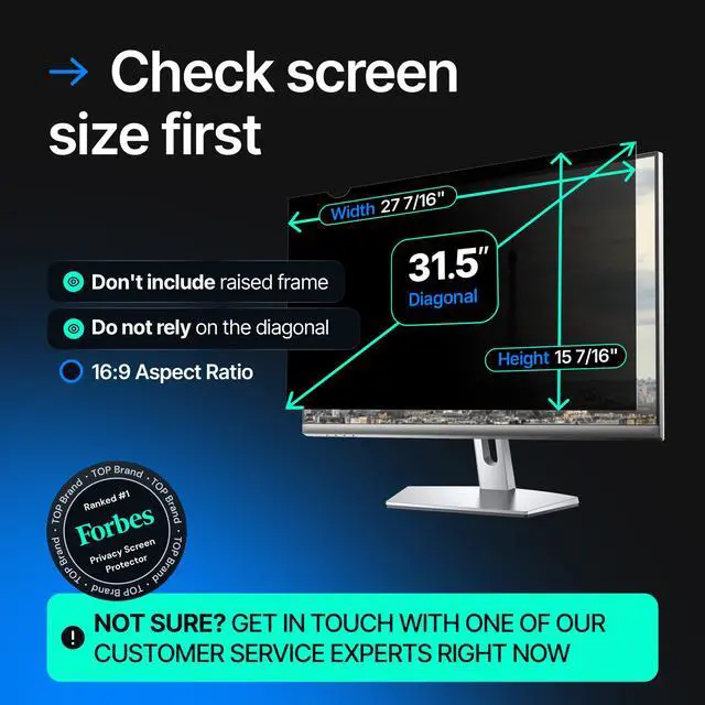 Alt view image 4 of 5 - VINTEZ 31.5 Inch 16:9 Privacy Screen for Computer Monitor and Laptop - Anti Glare Protector Film Blue Light Filter Eye Protection - Computer Screen Privacy Shield, [1 Pack]