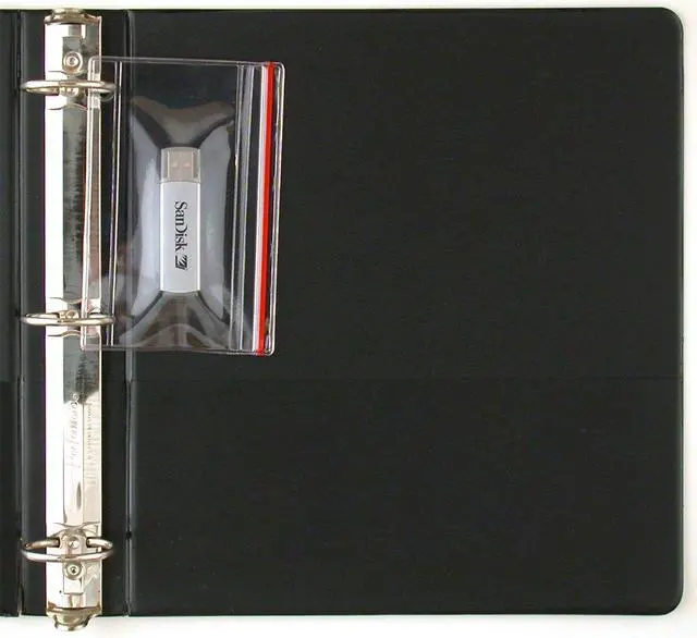 Alt view image 3 of 5 - StoreSMART - Flash Drive Zipper Case for 3-Ring Binders - 50-Pack - Vinyl Plastic - R1831-FLASH50 - Made in USA