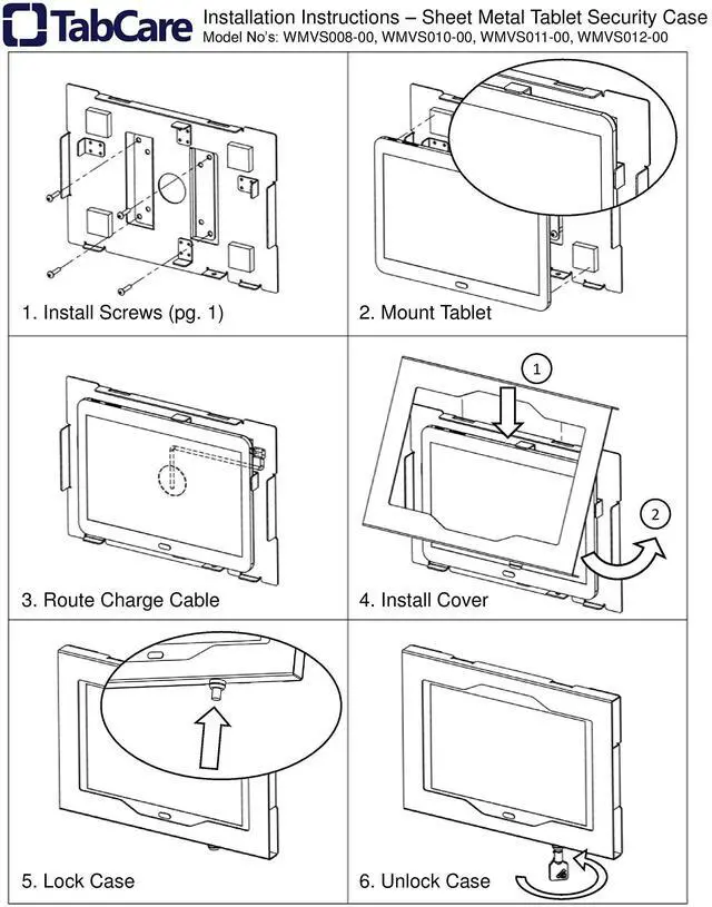 Alt view image 5 of 5 - TABcare Locking Security Metal Case for iPad Mini 6 7 8.3" Functions as Kiosk, POS, Store, Show Display (Black, iPad Mini 6/7)