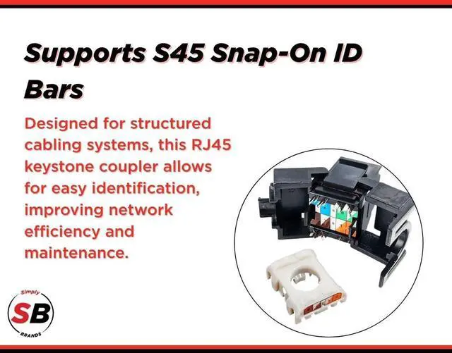 Simply45 S45-3207W-25 Blank Keystone Snap-In Inserts