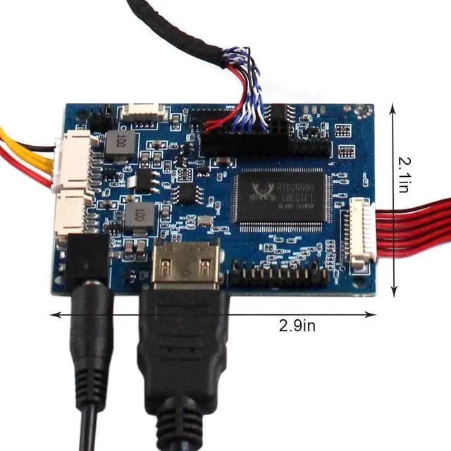 Alt view image 3 of 5 - VSDISPLAY 12.1 Inch 1024x768 IPS Panel 12.1'' 4:3 Aspect Ratio WLED LCD Screen with Audio LVDs Driver Controller Board for Industrial Machine Display