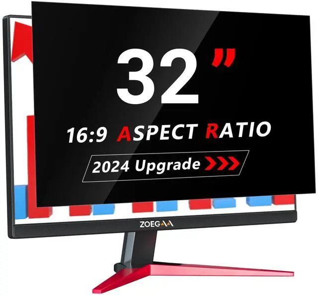 Main image of ZOEGAA 32 Inch Computer privacy Screen for 16:9 Widescreen Monitor,32 inch Removable Anti Blue Light Eye Protection Shield,Black Blackout Anti Spy Desktop Security Private Filter