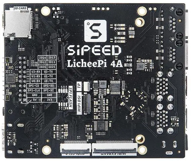 Alt view image 4 of 5 - LicheePi 4A 64bit LPDDR4X 8GB RISC-V Single Board Computer, Linux IoT Development Board, TH1520 C910x4 2.0GHz CPU 4TOPS NPU, Dual Gigabit Ethernet Port for Mini PC Desktop, Support Android Debian