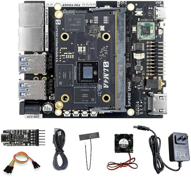 Main image of LicheePi 4A 64bit LPDDR4X 8GB RISC-V Single Board Computer, Linux IoT Development Board, TH1520 C910x4 2.0GHz CPU 4TOPS NPU, Dual Gigabit Ethernet Port for Mini PC Desktop, Support Android Debian