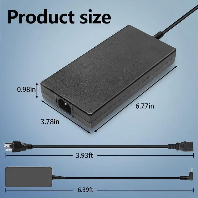 Alt view image 3 of 5 - PAEBAI+ 200W Laptop Charger for HP Pavilion 15 17 Envy 15 17 15 2020 TPN-DA10 L00818-850 TPN-LA21 L73385-001 ZBook G3 G4 G5 G6 G7 OMEN 15 15t 17 17t Gaming AC Adapter Power Supply
