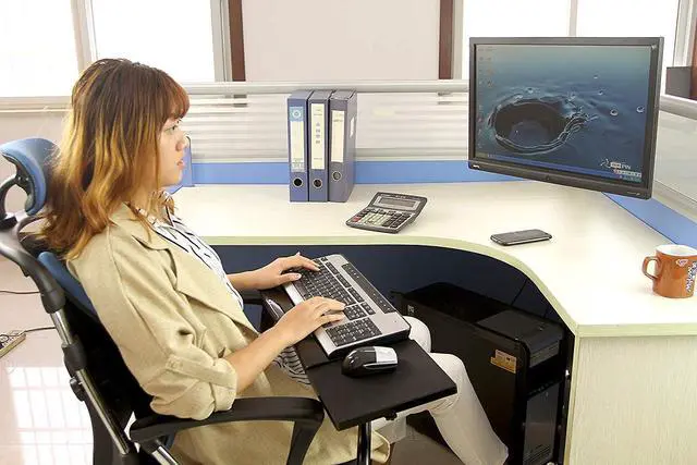 Alt view image 4 of 5 - MagicHold Ergonomic Keyboard Laptop Tablet Mouse Stand Holder Mount for Workstation Video Gaming,Silver