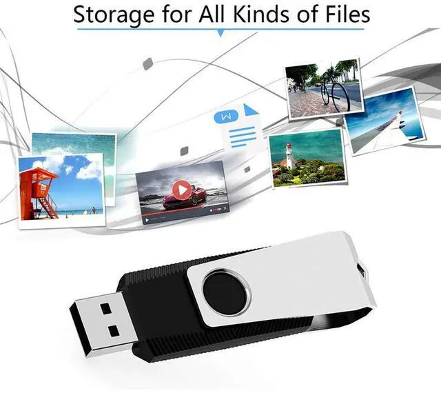 Alt view image 4 of 5 - KEXIN Bulk USB 50 Pack 1GB USB Flash Drives Flash Drive Thumb Drive Bulk Flash Drives Swivel USB 2.0 (1G, 50PCS, Black)
