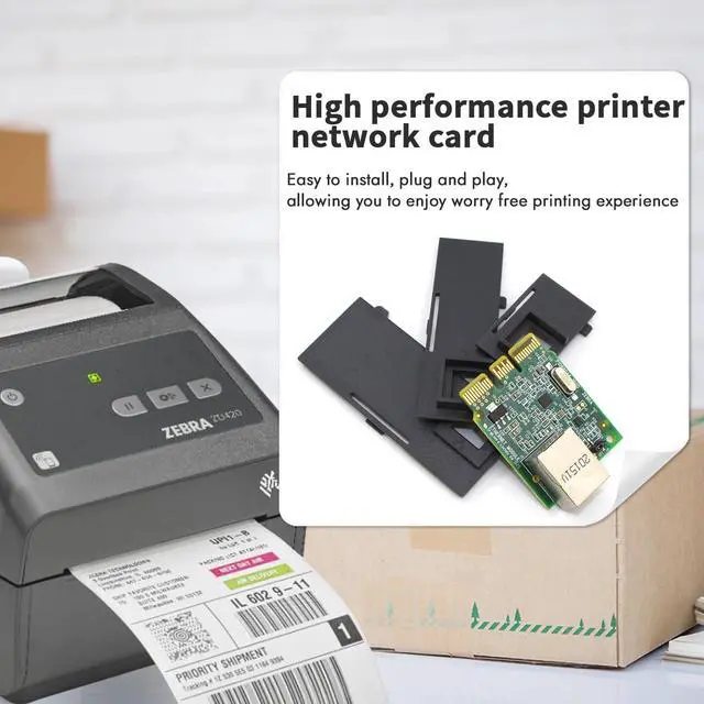 Alt view image 2 of 5 - P1080383-442 Kit Upgrade Ethernet Module for Zebra ZD410 ZD420 Thermal Desktop Label Printer Wired 203dpi 300dpi