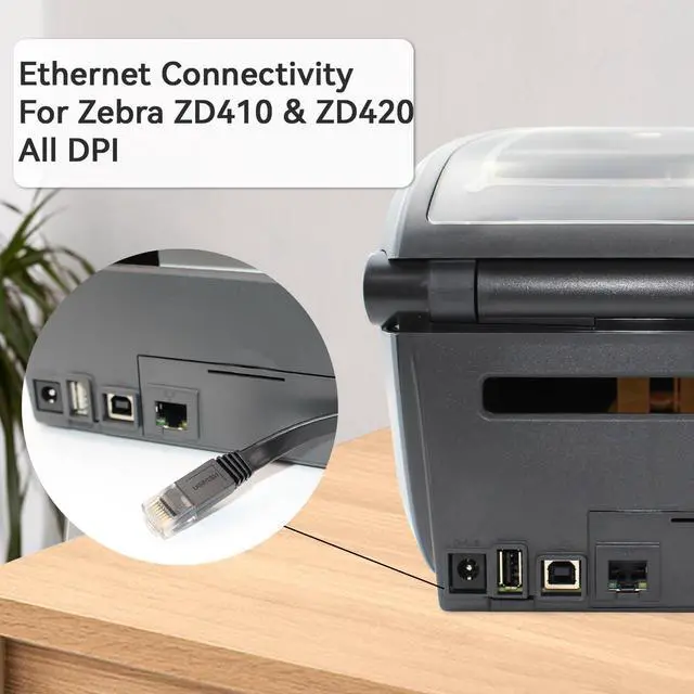 Alt view image 3 of 5 - P1080383-442 Kit Upgrade Ethernet Module for Zebra ZD410 ZD420 Thermal Desktop Label Printer Wired 203dpi 300dpi