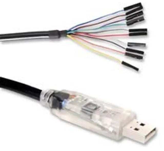 Main image of FTDI C232HM-DDHSL-0, Cable, Assembly; USB-MPSSE(SPI/I2C/Jtag); 3.3V; 250ma Output; 24AWG; 0.5m