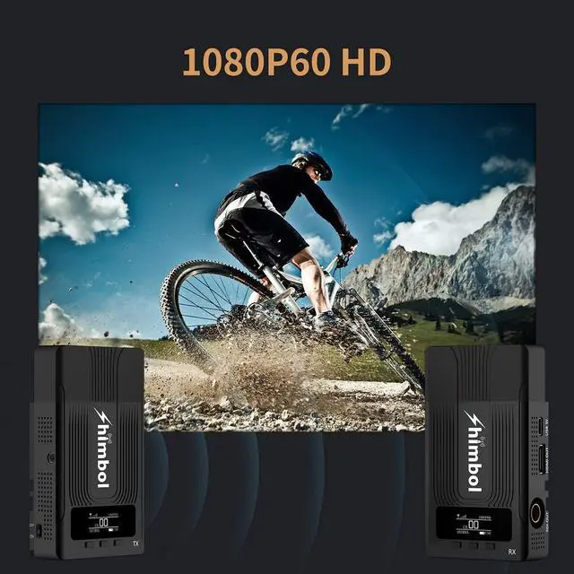 Alt view image 5 of 5 - Shimbol ZO600S 1080P60 SDI+HDMI Wireless Video Transmitter and Receiver for SLR/MILC Camera with 600ft Distance,0.08s Low-Latency,Support iOS APP Monitoring, Fanless, 5G WiFi