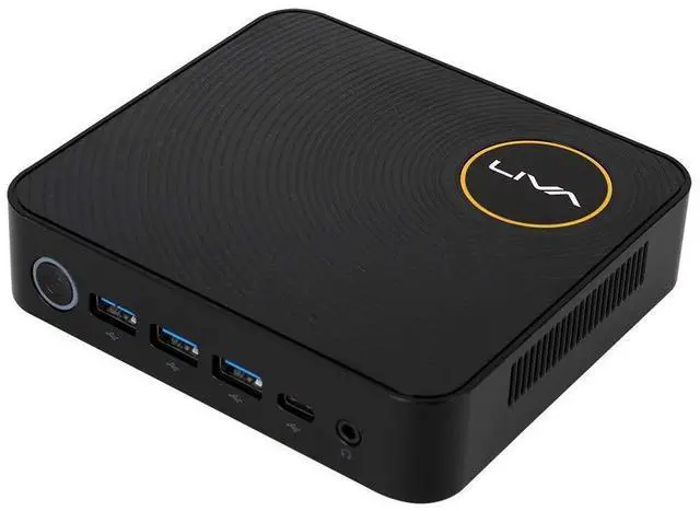 Main image of ECS Elitegroup Liva Z Mini PC Computer Intel Celeron N3350 Dual-core, 4GB DDR3L/64GB eMMC, Type C Port, 4K@60Hz HDMI+mDP, WiFi, Ethernet, Dual Monitor Support (Liva Z N3350), Black