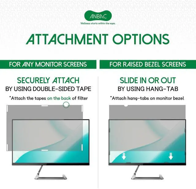 Alt view image 5 of 5 - ANBAC 19 Inch Desktop Privacy Screen Shield for 5:4 Monitor - Anti Glare Computer Privacy Screen Cover | Blue Light Blocking Screen Protector | Scratch Resistant UV Filter | Attachment Type