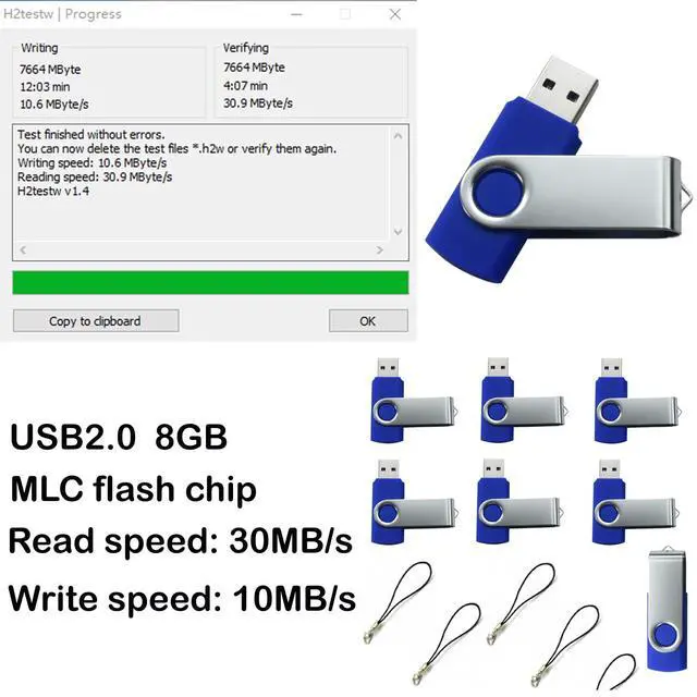 Alt view image 2 of 4 - lcwamy 512MB Flash Drives 100 Pack Bulk USB Flash Drives Pack Wholesale Thumb Drive Pack USB Drives Pack USB Memory Stick (Blue 512MB 100PCS)