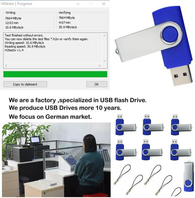 Alt view image 3 of 4 - lcwamy 512MB Flash Drives 100 Pack Bulk USB Flash Drives Pack Wholesale Thumb Drive Pack USB Drives Pack USB Memory Stick (Blue 512MB 100PCS)