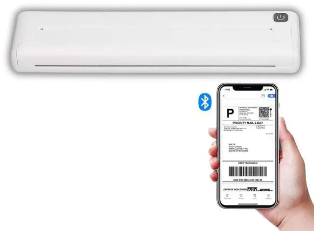 Main image of Portable A4 Thermal Printer, Bluetooth Thermal Printer, Support 90 Sheets Letter and A4 Paper, Compatible with Android and iOS Phone and Laptop for Mobile Office