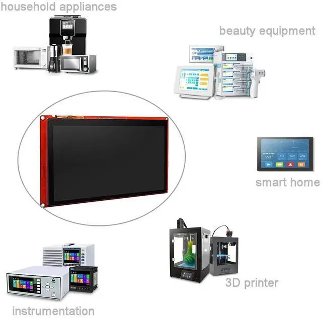 Alt view image 2 of 5 - DIYmalls Nextion Intelligent 5 inch HMI Display 5V Capacitive Touch Screen TFT LCD 800x480 for Arduino ESP32 (NX8048P050-011C)
