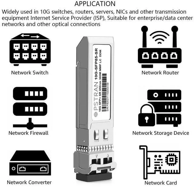 Alt view image 5 of 5 - OPSTRAN 10GBASE-SR SFP+ Optical Transceiver Module Compatible with Fortinet FN-TRAN-SFP+SR FS-TRAN-SFP+SR FG-TRAN-SFP+SR 850nm 300m DDM Duplex LC MMF 4 Pack